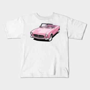 Pink Classic Barbie Car Kids T-Shirt